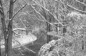 Historic Ottawa Park Toledo OH - Ottawa Park history Toledo - Ottawa Park historic photos Toledo - Frederick Olmsted park design Toledo 
OH riverwinter1